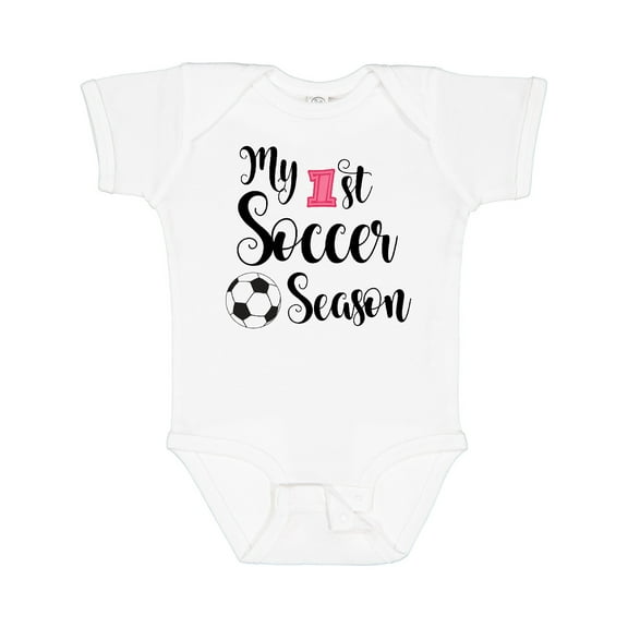 Inktastic My 1st Soccer Season Girls Baby Bodysuit