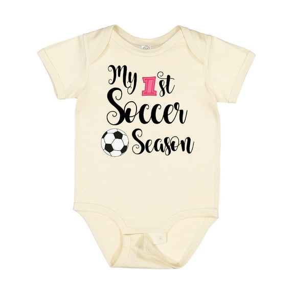 Inktastic My 1st Soccer Season Girls Baby Bodysuit