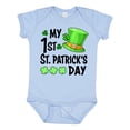 thumbnail image 1 of Inktastic My 1st St. Patrick's Day Green Top Hat and Clovers Boys or Girls Baby Bodysuit, 1 of 5