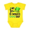 thumbnail image 1 of Inktastic My 1st St. Patrick's Day Green Top Hat and Clovers Boys or Girls Baby Bodysuit, 1 of 5