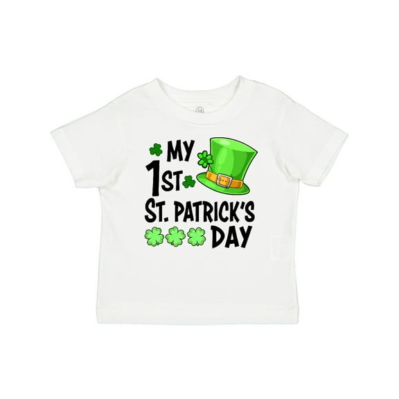 Inktastic My 1st St. Patrick's Day Green Top Hat and Clovers Boys or Girls Baby T-Shirt