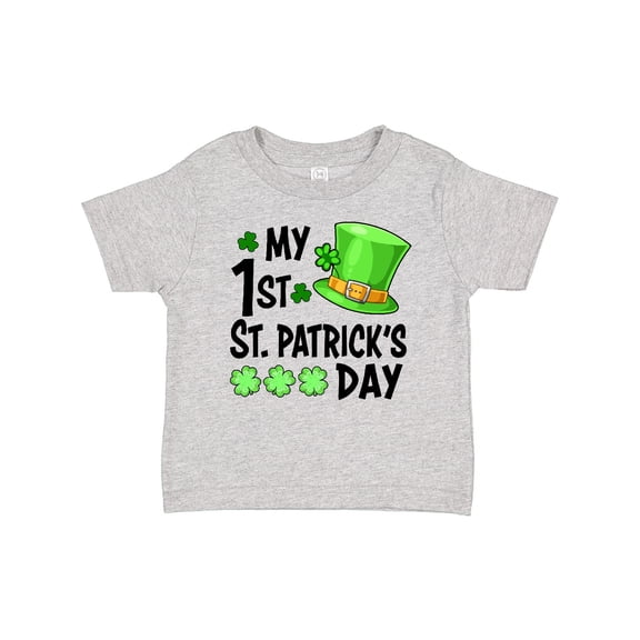 Inktastic My 1st St. Patrick's Day Green Top Hat and Clovers Boys or Girls Baby T-Shirt