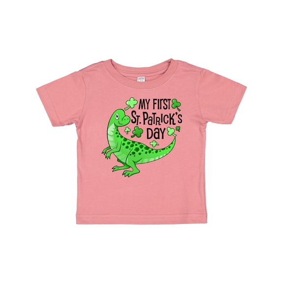 Inktastic My 1st St. Patrick's Day- green dinosaur Boys or Girls Baby T-Shirt