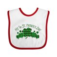 thumbnail image 1 of Inktastic My 1st St. Patrick's Day with Plaid Shamrocks Boys or Girls Baby Bib, 1 of 4