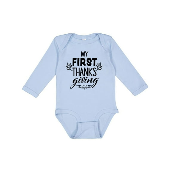 Inktastic My 1st Thanksgiving Boys or Girls Long Sleeve Baby Bodysuit