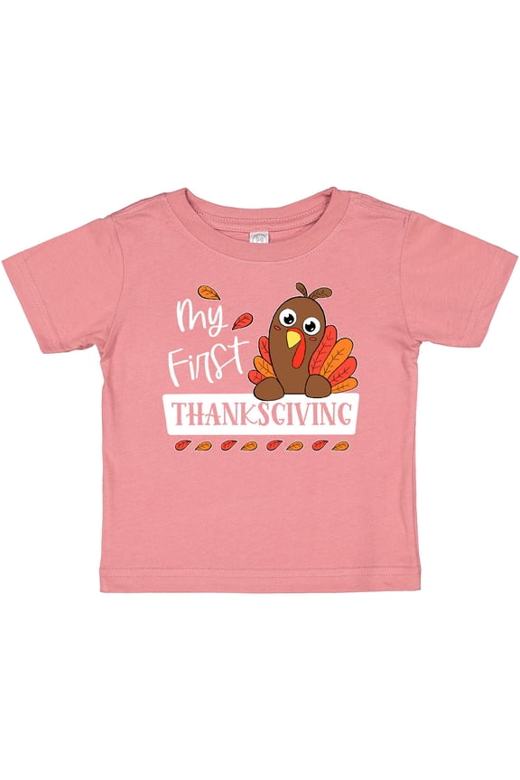 My 1st Thanksgiving Cute Turkey Boys or Girls Baby T-Shirt