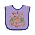 thumbnail image 1 of Inktastic My 1st Thanksgiving Pumpkin Vegetables in Orange and Green Boys or Girls Baby Bib, 1 of 4