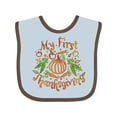thumbnail image 1 of Inktastic My 1st Thanksgiving Pumpkin Vegetables in Orange and Green Boys or Girls Baby Bib, 1 of 4