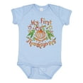 thumbnail image 1 of Inktastic My 1st Thanksgiving Pumpkin Vegetables in Orange and Green Boys or Girls Baby Bodysuit, 1 of 5