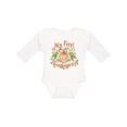 thumbnail image 1 of Inktastic My 1st Thanksgiving Pumpkin Vegetables in Orange and Green Boys or Girls Long Sleeve Baby Bodysuit, 1 of 5
