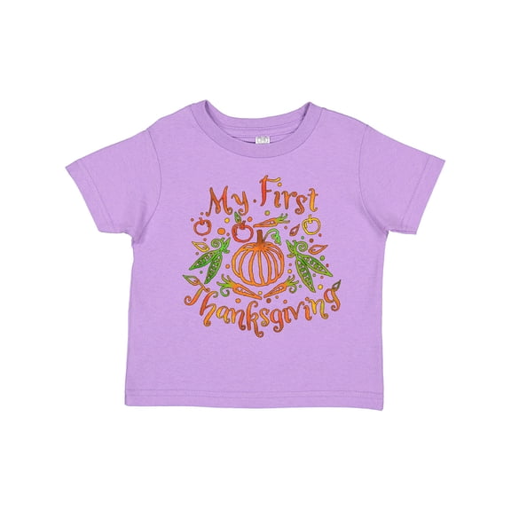 Inktastic My 1st Thanksgiving Pumpkin Vegetables in Orange and Green Boys or Girls Toddler T-Shirt