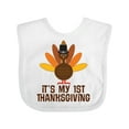 thumbnail image 1 of Inktastic My 1st Thanksgiving Turkey Boys or Girls Baby Bib, 1 of 4