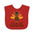 thumbnail image 1 of Inktastic My 1st Thanksgiving Turkey Boys or Girls Baby Bib, 1 of 4