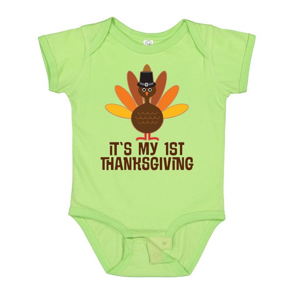 Inktastic My 1st Thanksgiving Turkey Boys or Girls Baby Bodysuit