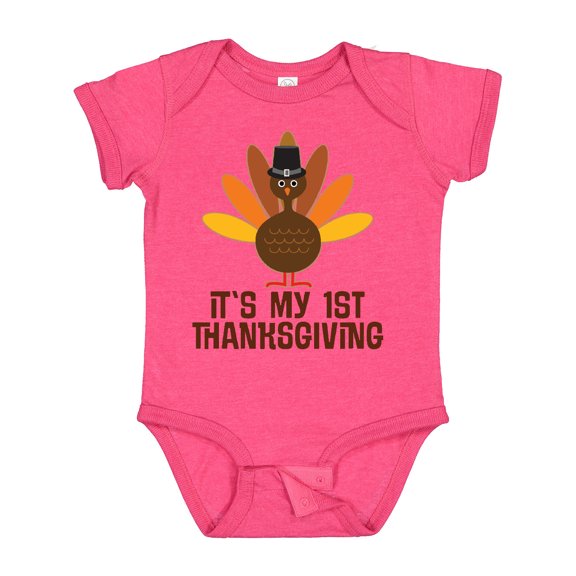 Inktastic My 1st Thanksgiving Turkey Boys or Girls Baby Bodysuit