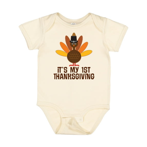 Inktastic My 1st Thanksgiving Turkey Boys or Girls Baby Bodysuit