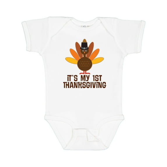 Inktastic My 1st Thanksgiving Turkey Boys or Girls Baby Bodysuit