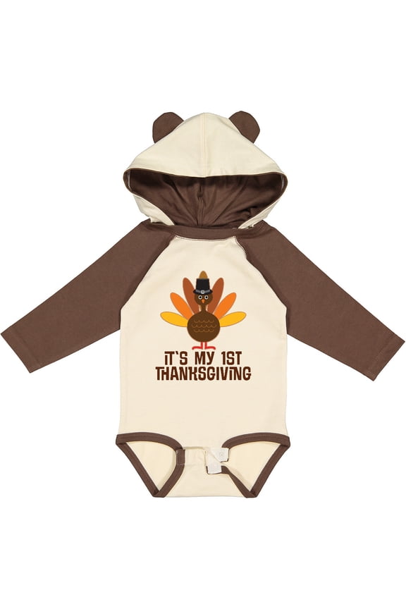 My 1st Thanksgiving Turkey Boys or Girls Long Sleeve Baby Bodysuit