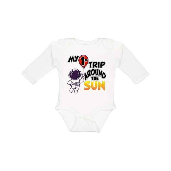 Inktastic My 1st Trip Around the Sun Boys or Girls Long Sleeve Baby Bodysuit