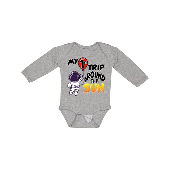 Inktastic My 1st Trip Around the Sun Boys or Girls Long Sleeve Baby Bodysuit