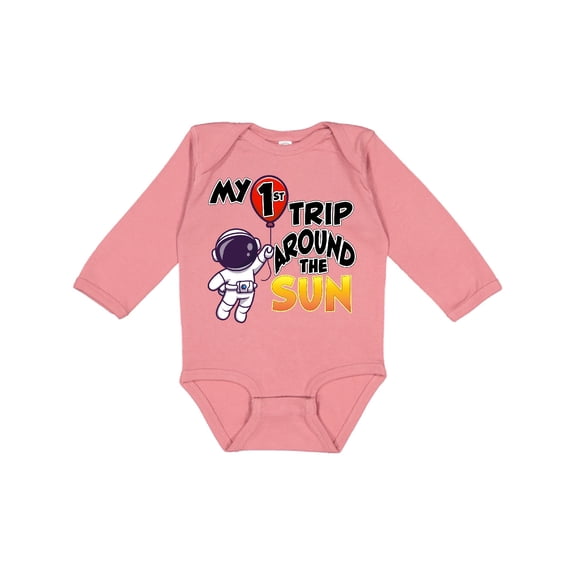 Inktastic My 1st Trip Around the Sun Boys or Girls Long Sleeve Baby Bodysuit