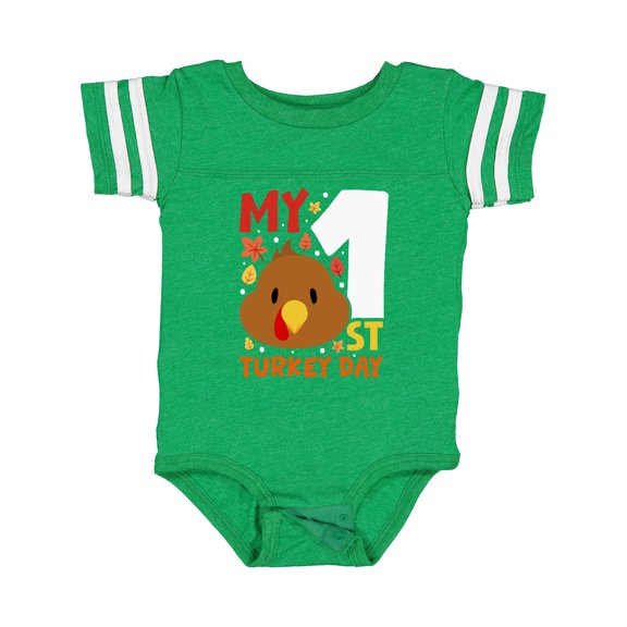 Inktastic My 1st Turkey Day Boys or Girls Baby Bodysuit