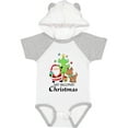 thumbnail image 1 of Inktastic My 2nd Christmas with Santa Reindeer and Tree Boys or Girls Baby Bodysuit, 1 of 5