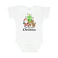 thumbnail image 1 of Inktastic My 2nd Christmas with Santa Reindeer and Tree Boys or Girls Baby Bodysuit, 1 of 5