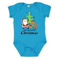 thumbnail image 1 of Inktastic My 2nd Christmas with Santa Reindeer and Tree Boys or Girls Baby Bodysuit, 1 of 5