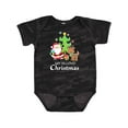 thumbnail image 1 of Inktastic My 2nd Christmas with Santa Reindeer and Tree Boys or Girls Baby Bodysuit, 1 of 5