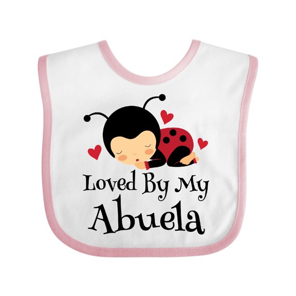 Inktastic My Abuela Loves Me Ladybug Boys or Girls Baby Bib