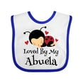 thumbnail image 1 of Inktastic My Abuela Loves Me Ladybug Boys or Girls Baby Bib, 1 of 4