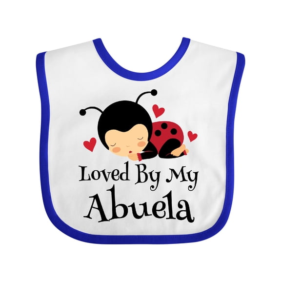 Inktastic My Abuela Loves Me Ladybug Boys or Girls Baby Bib