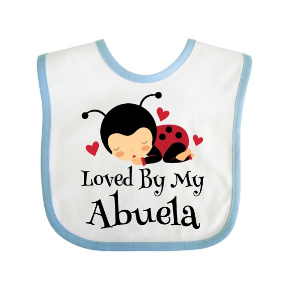 Inktastic My Abuela Loves Me Ladybug Boys or Girls Baby Bib