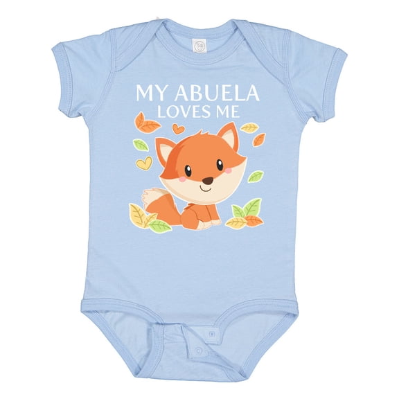 Inktastic My Abuela Loves Me Little Fox Boys or Girls Baby Bodysuit