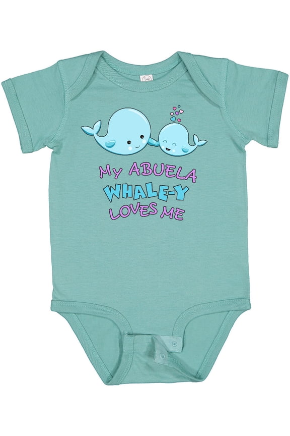 My Abuela Whale-y Loves Me Boys or Girls Baby Bodysuit