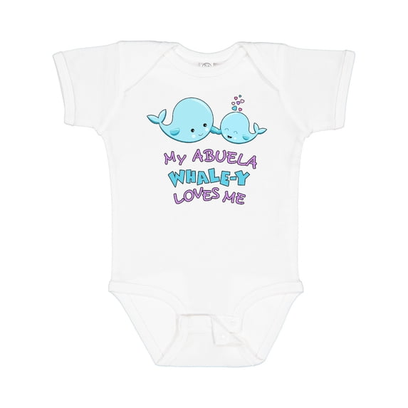 Inktastic My Abuela Whale-y Loves Me Boys or Girls Baby Bodysuit