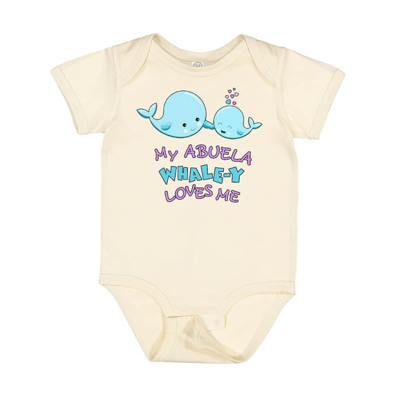 Inktastic My Abuela Whale-y Loves Me Boys or Girls Baby Bodysuit