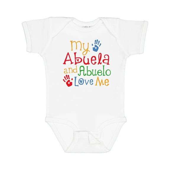 Inktastic My Abuela and Abuelo Love Me Boys or Girls Baby Bodysuit