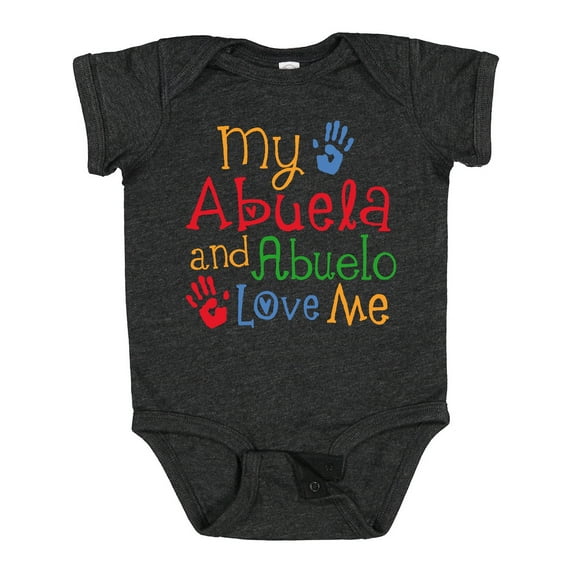 Inktastic My Abuela and Abuelo Love Me Boys or Girls Baby Bodysuit
