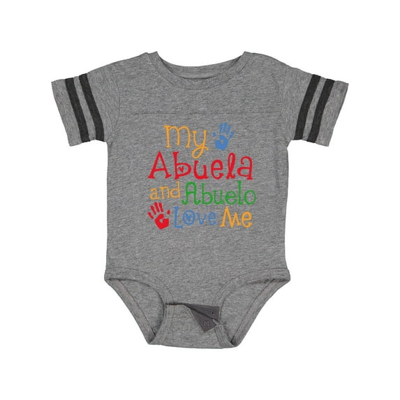 Inktastic My Abuela and Abuelo Love Me Boys or Girls Baby Bodysuit