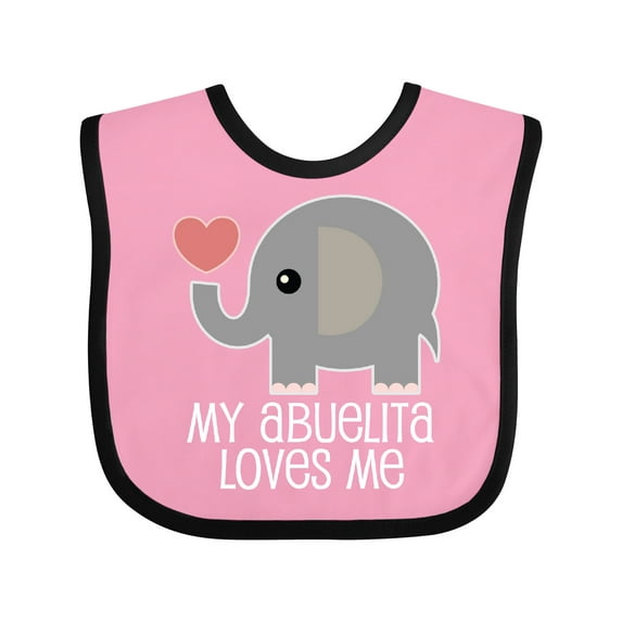 Inktastic My Abuelita Loves Me Boys or Girls Baby Bib