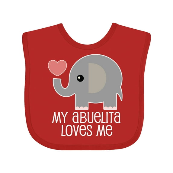 Inktastic My Abuelita Loves Me Boys or Girls Baby Bib