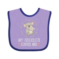 Inktastic My Abuelita Loves Me Girls Girls Baby Bib