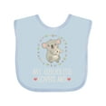 thumbnail image 1 of Inktastic My Abuelita Loves Me Girls Girls Baby Bib, 1 of 4