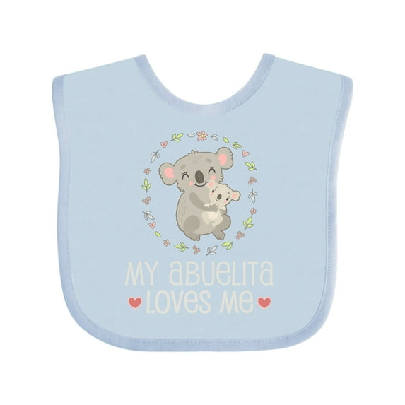 Inktastic My Abuelita Loves Me Girls Girls Baby Bib