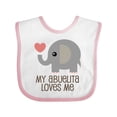 thumbnail image 1 of Inktastic My Abuelita Loves Me Grandchild Boys or Girls Baby Bib, 1 of 4