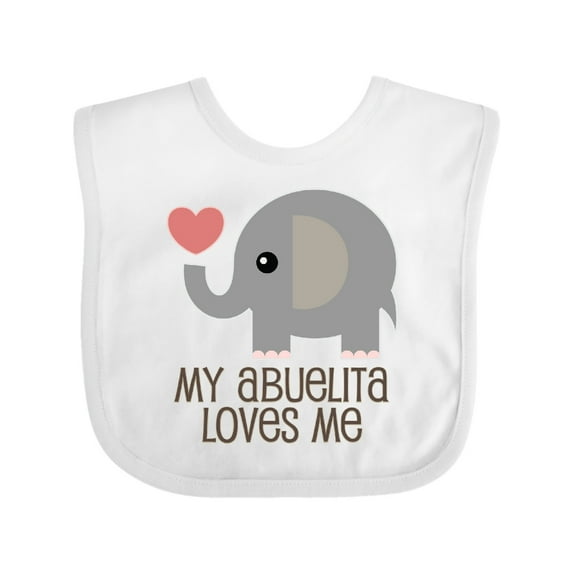 Inktastic My Abuelita Loves Me Grandchild Boys or Girls Baby Bib