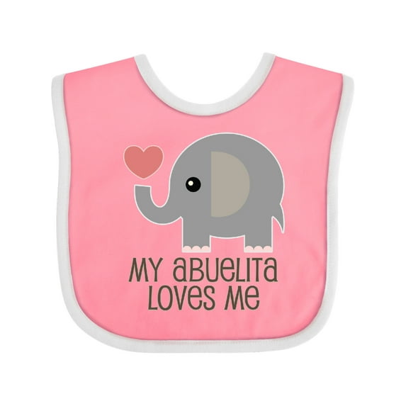 Inktastic My Abuelita Loves Me Grandchild Boys or Girls Baby Bib