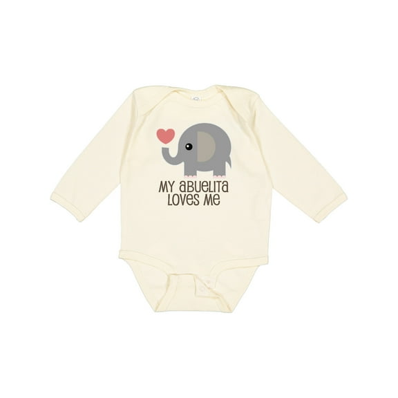 Inktastic My Abuelita Loves Me Grandchild Boys or Girls Long Sleeve Baby Bodysuit